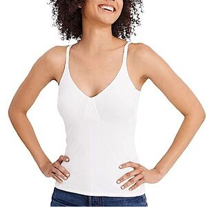 Jockey Skimmies Underarm Smoothing Adjustable Straps  White Cami Top S